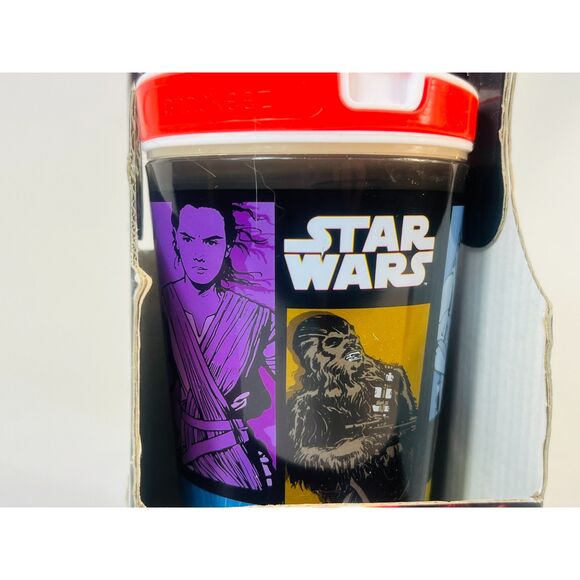 Star Wars Snackeez Collage 2 in 1 Snack Drink Cup Rey Storm Trooper Chewbacca - Picture 2 of 7